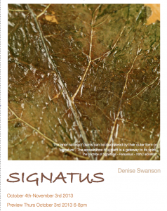 Signatus: a new installation by Denise Swanson