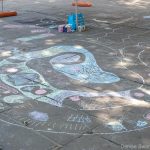 Chalk painting on the Flag Market