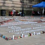 foodbank installation on the flag market